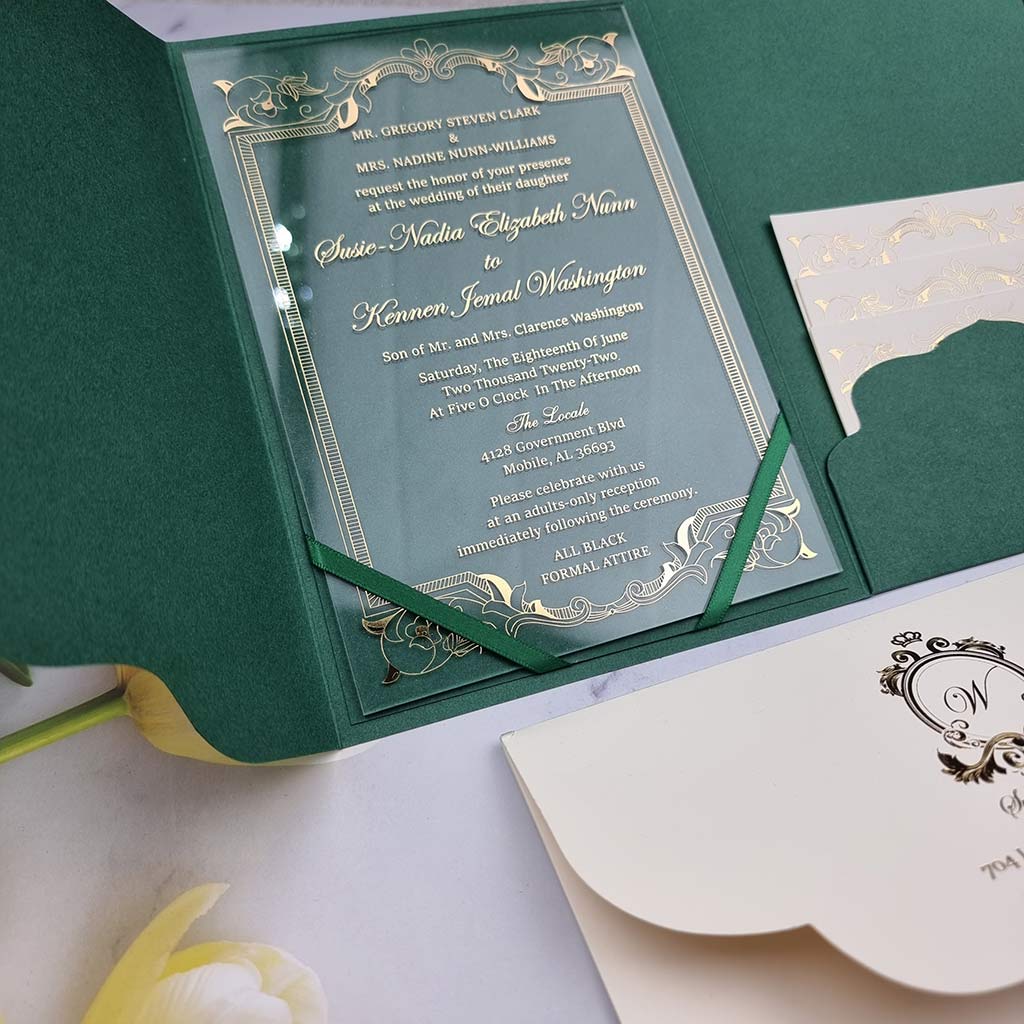 Acrylic Wedding Invitations - WalRay Invitations - Acrylic Wedding Invitations by WalRay
