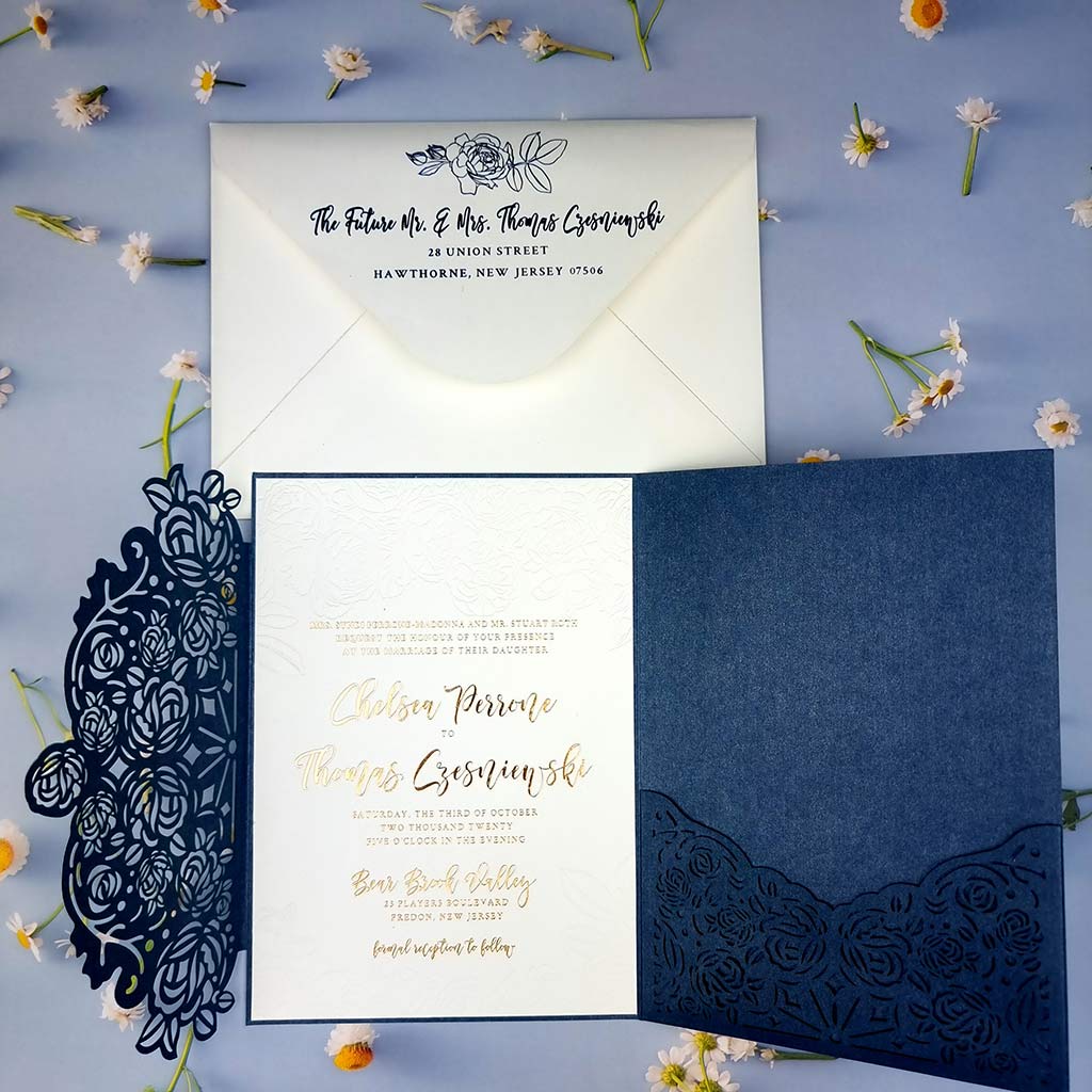 Blue - Paper Wedding Invitations - WalRay Invitations